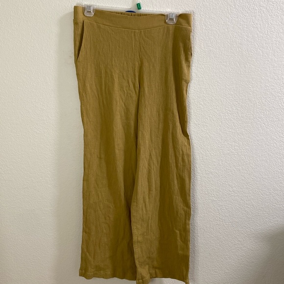 NYDJ‎ LiftxTuck Technology Brown Mustard Crimped Linen - Picture 1 of 5
